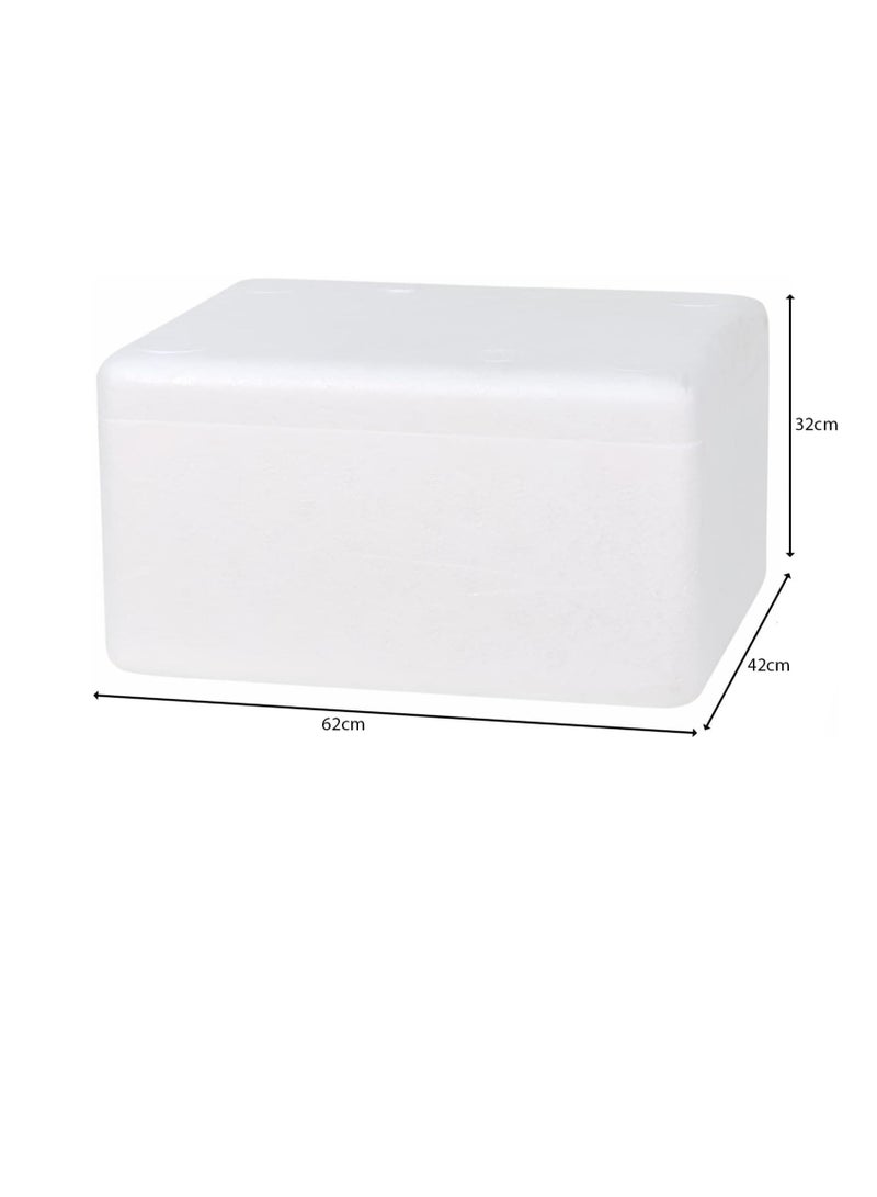 أي كي دي سي صندوق ثلج AKDC سعة 25 كجم ثيرموكول مع غطاء لنقل الأطعمة والمشروبات المجمدة، حاوية حفظ الحرارة، - Image 3