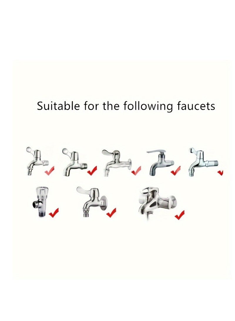 Generic 2pcs Universal Tap Connector Adapter Hose Pipe Quick Joint Water Hose Pipe Tap Faucet Connector Adapter Connect Garden Lawn Water Tube Washing Machine Faucet Kitchen Cars Cleaning Use  - Image 5