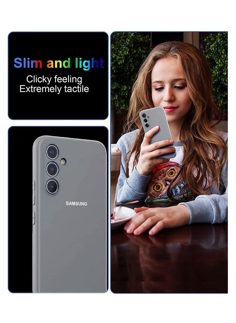 Wtech - Premium Soft Liquid Silicone Case Cover For Samsung Galaxy A35 5G 2024 Grey - Image 1