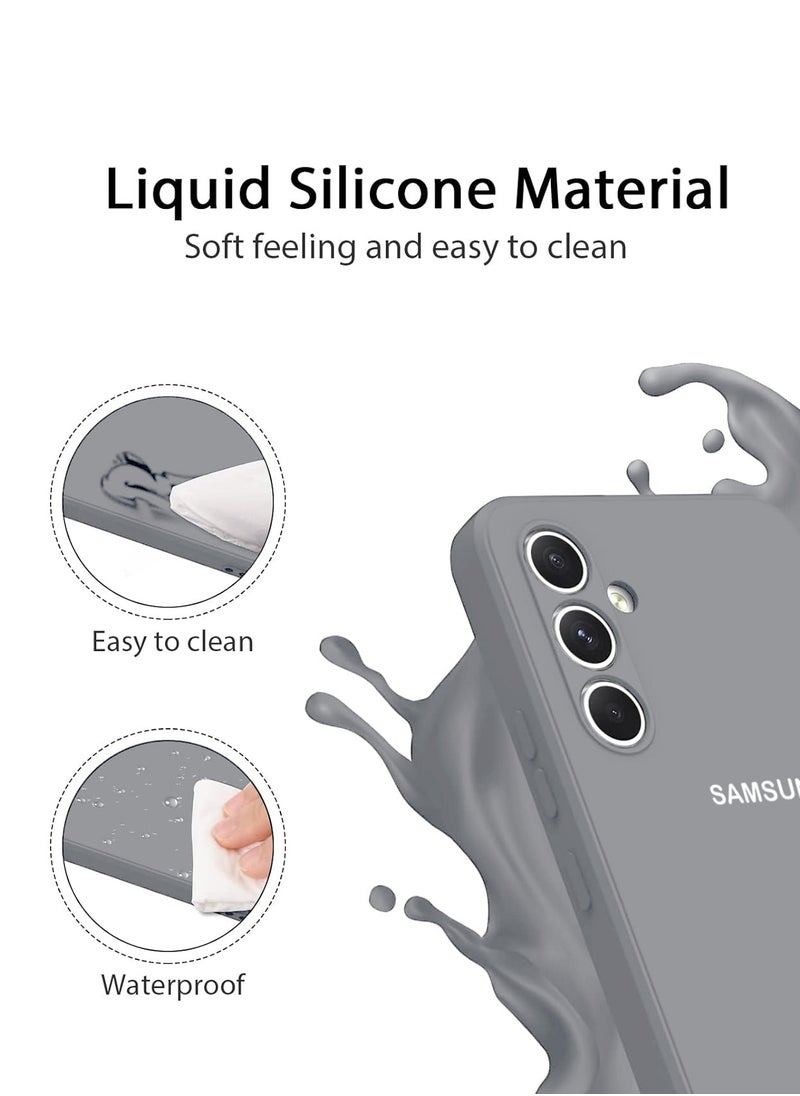 Wtech - Premium Soft Liquid Silicone Case Cover For Samsung Galaxy A35 5G 2024 Grey - Image 1