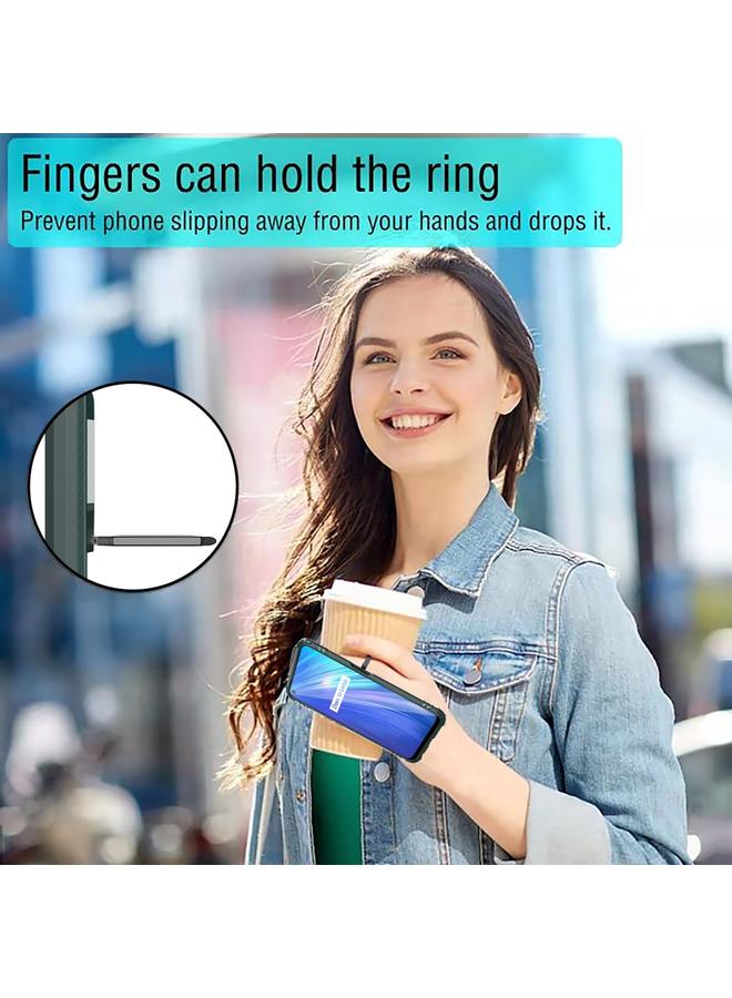 S-TOP Case For OPPO Realme 6 Carbon Fiber Protective Case with 360 Degree Rotating Ring Holder - Image 5