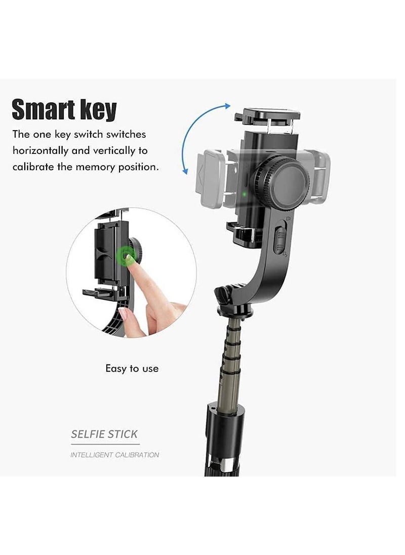 Generic - 1-Axis Handheld Gimbal Stabilizer for Smartphone with Extendable Bluetooth Selfie Stick and Tripod, Multifunction Remote 360 Degree Automatic Rotation - Image 1