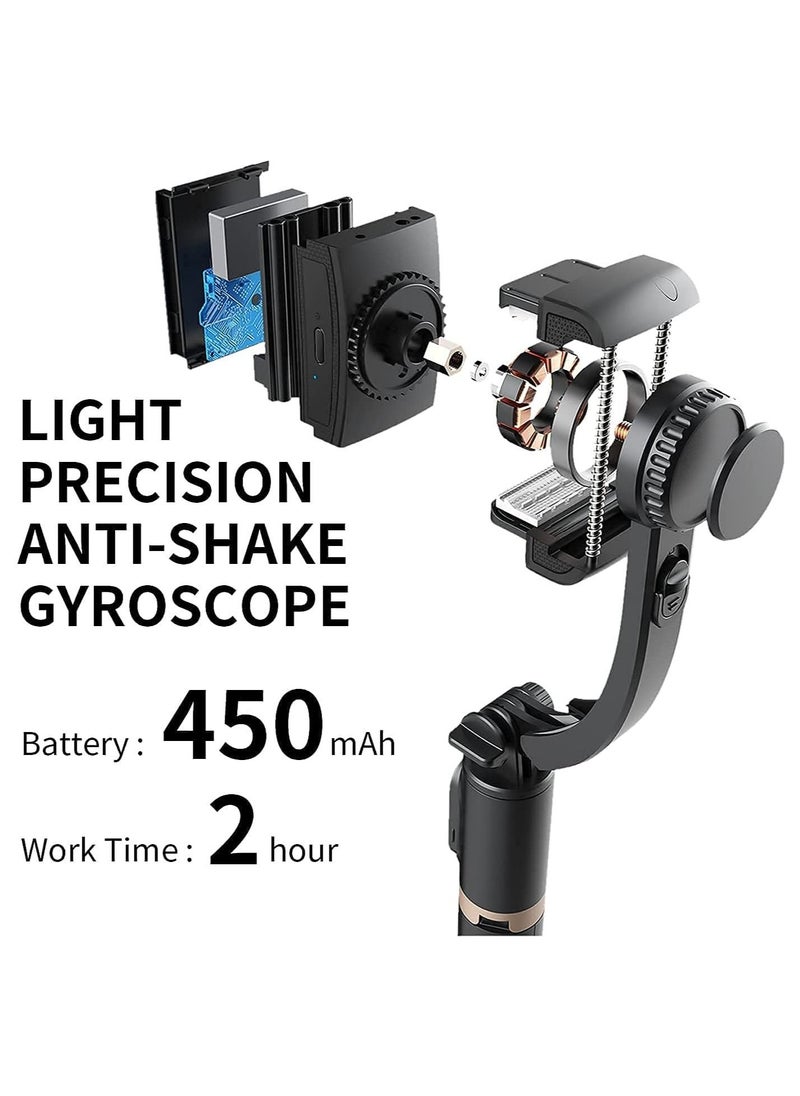 Generic - 1-Axis Handheld Gimbal Stabilizer for Smartphone with Extendable Bluetooth Selfie Stick and Tripod, Multifunction Remote 360 Degree Automatic Rotation - Image 1