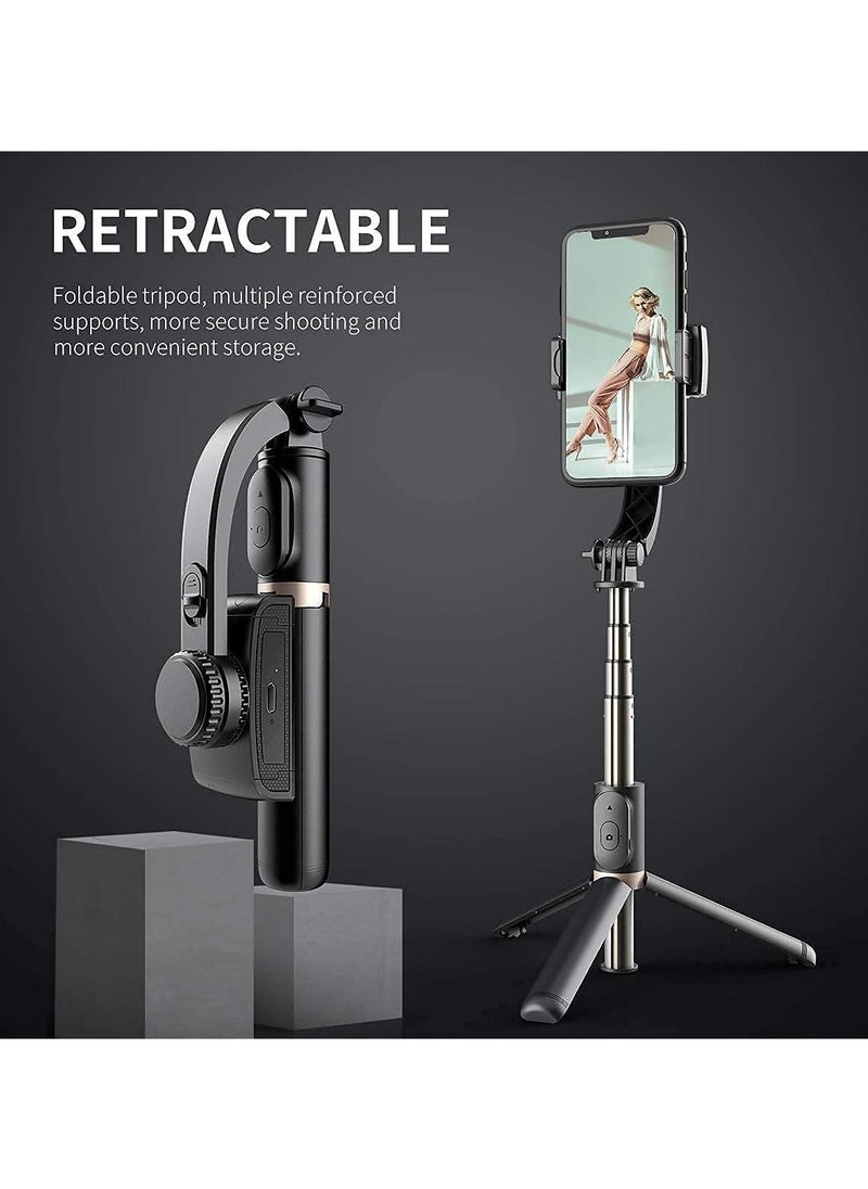 Generic - 1-Axis Handheld Gimbal Stabilizer for Smartphone with Extendable Bluetooth Selfie Stick and Tripod, Multifunction Remote 360 Degree Automatic Rotation - Image 1