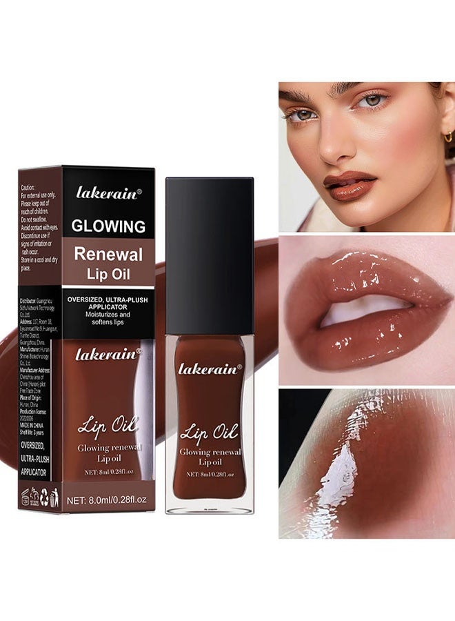 ليكرين زيت شفاه متجدد ومضيء، مرطب وملمّع ومرطب للشفاه رقم 4 جام - Image 1