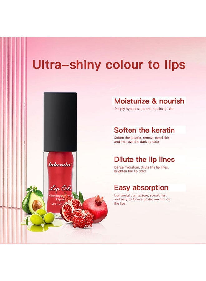 ليكرين زيت شفاه متجدد ومضيء، مرطب وملمّع ومرطب للشفاه رقم 4 جام - Image 4