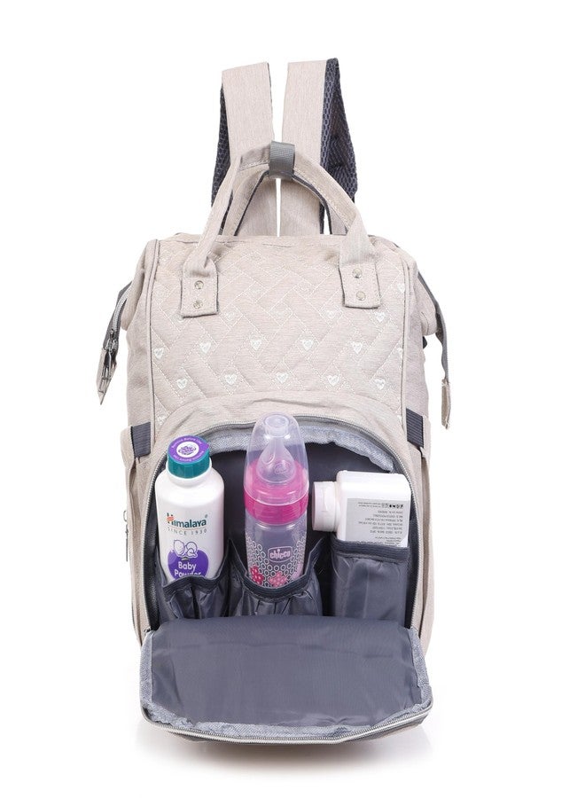 THE MAXIMUS Maximus Designer Diaper Bag For Mothers For Travel | Maternity Bags For Mother And Baby | Hospital Bag For Delivery Women With Charging Cable | Multipocket and Water Resistant (Cream) - Image 5