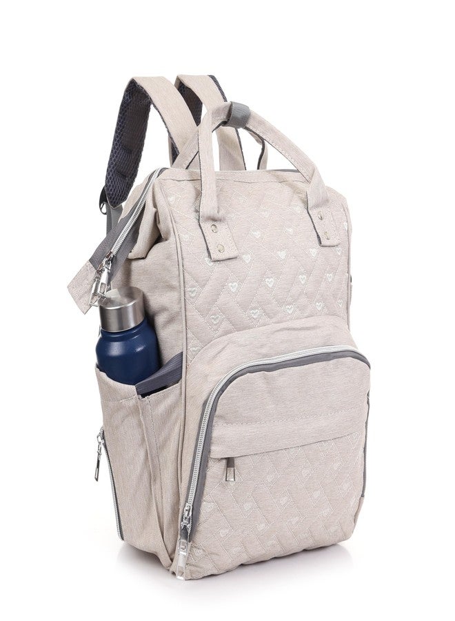 THE MAXIMUS Maximus Designer Diaper Bag For Mothers For Travel | Maternity Bags For Mother And Baby | Hospital Bag For Delivery Women With Charging Cable | Multipocket and Water Resistant (Cream) - Image 2