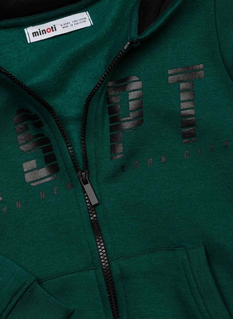 MINOTI Teen Boys' Zip Hoodie with RSPT Print and Kangaroo Pocket - Image 3