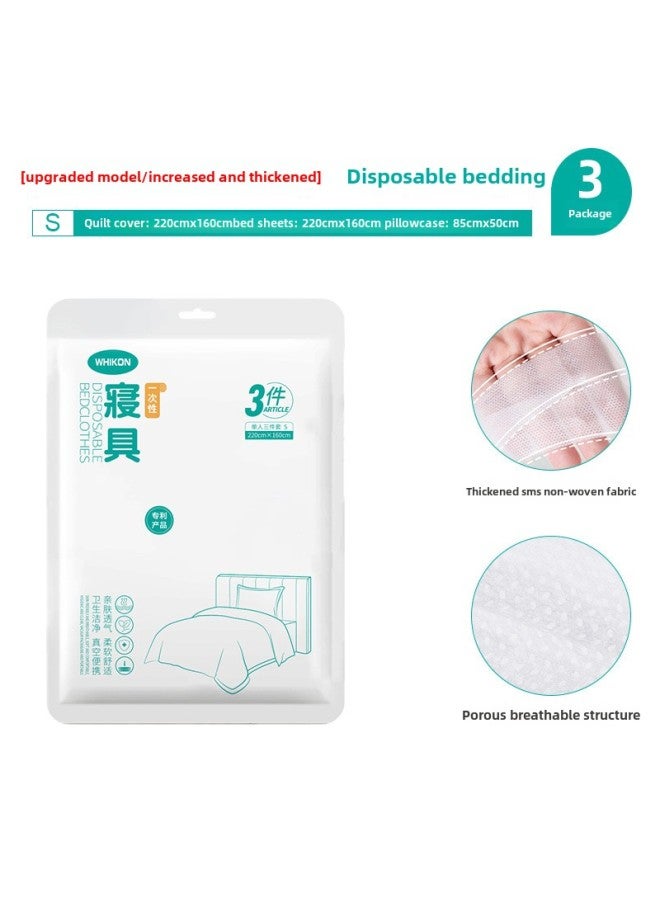 Disposable Bed Sheet Duvet Cover Towels Bath Towels Travel Single Double Suit Sleeping Bag Dirty Hotel Supplies-Color: Towel And Bath Towel Set 70*30*1, 140*70*1 (individually Packed)  - Image 2