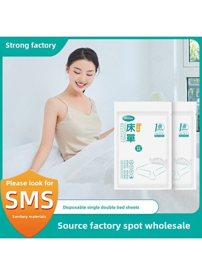 Disposable Bed Sheet Duvet Cover Towels Bath Towels Travel Single Double Suit Sleeping Bag Dirty Hotel Supplies-Color: Towel And Bath Towel Set 70*30*1, 140*70*1 (individually Packed)  - Image 3
