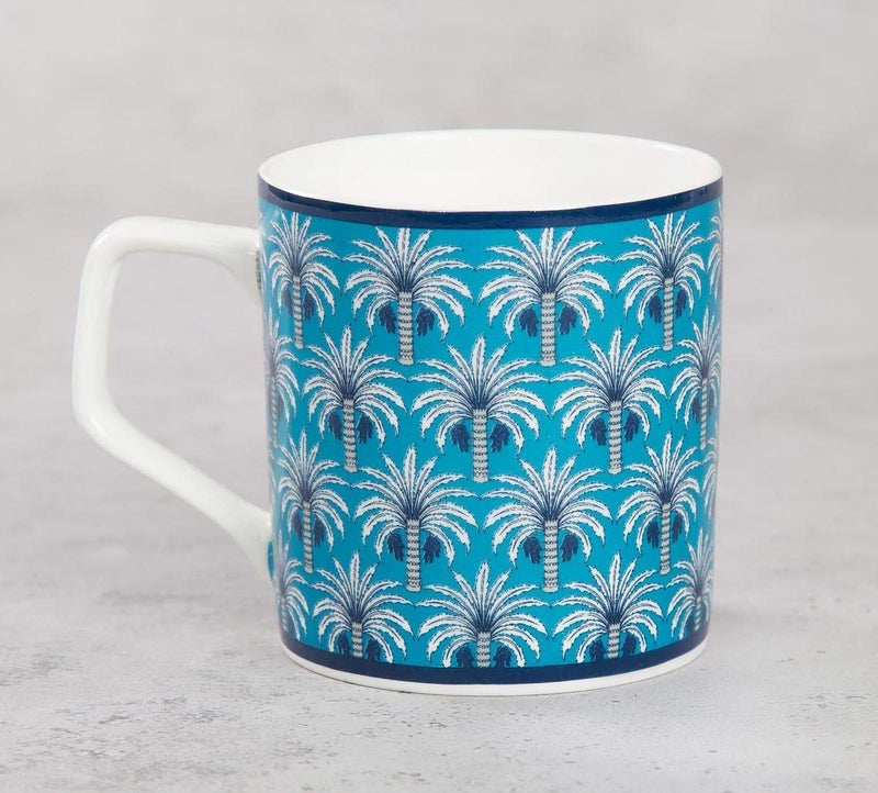 India Circus Bone China Mugs Set of 6 Blue 220ml - Image 2