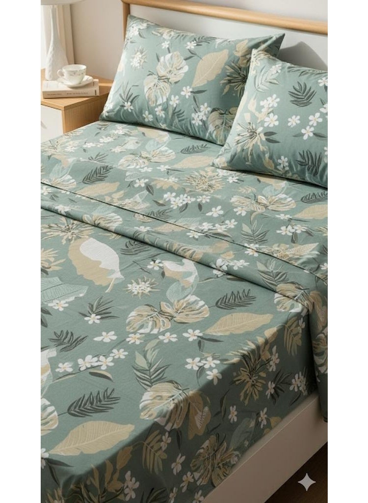 Al-Ameriya Cotton Large Bed Sheet Set, 4 Pieces, Size 240*240 - Image 1