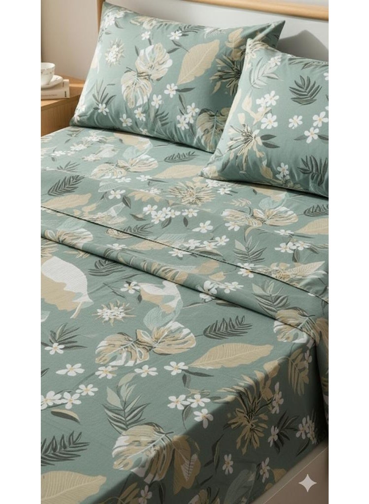 Al-Ameriya Cotton Large Bed Sheet Set, 4 Pieces, Size 240*240 - Image 2