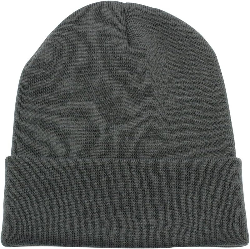 Top Level Beanie Men Women - Unisex Cuffed Plain Skull Knit Hat Cap - Image 1