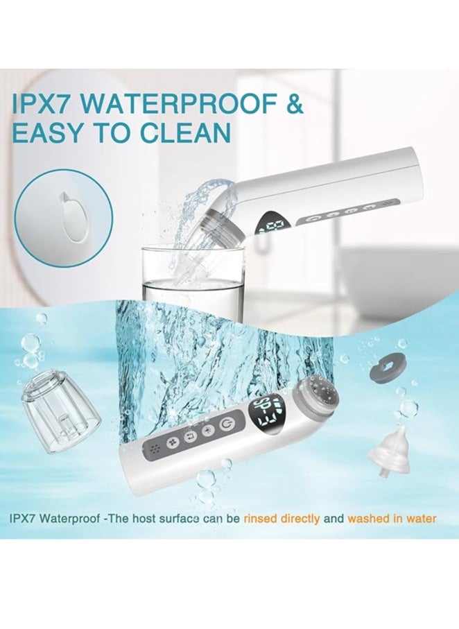 Generic Nasal Aspirator, IPX7 Waterproof Electric Nasal Aspirator for Baby, Baby Nose Sucker Baby with 3 Silicone Tips, Adjustable 3 Levels Suction, Rechargeable, 8 Light Soothing Function & Music  - Image 5
