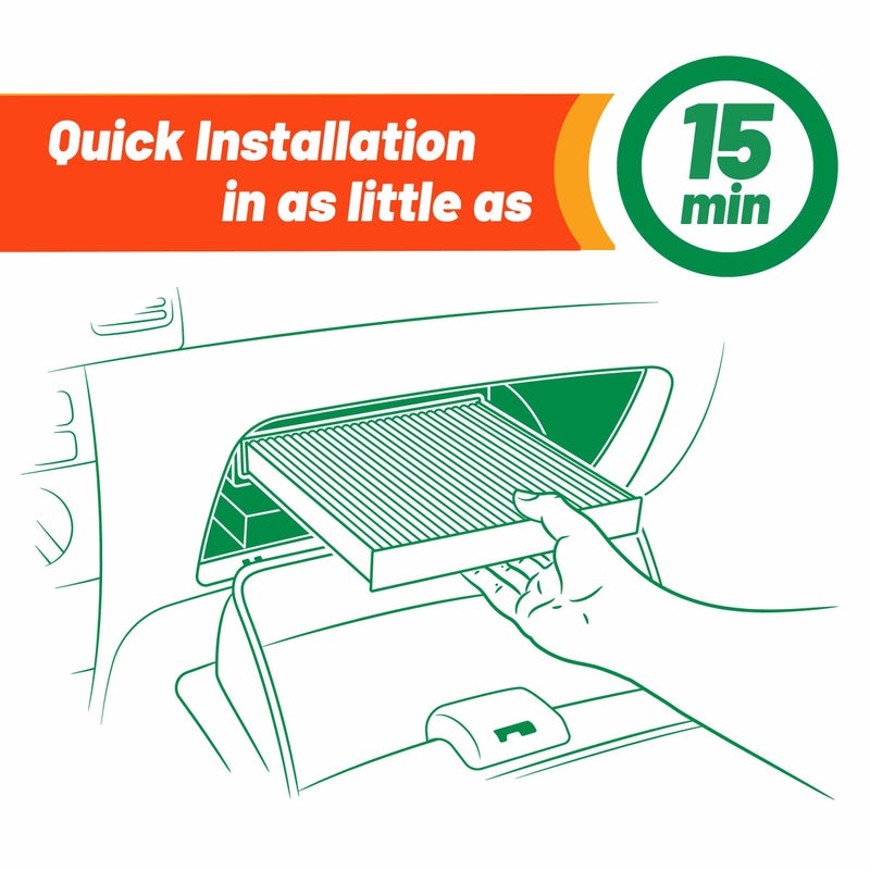 FRAM فلتر هواء المقصورة FRAM Fresh Breeze مع صودا الخبز من Arm & Hammer، CF10733 لمجموعة مختارة من المركبات الصغيرة، أبيض - Image 5