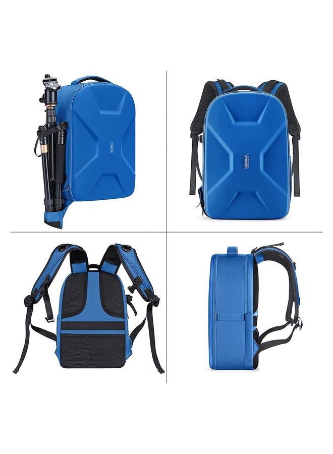Mosiso Camera Backpack, DSLR/SLR/Mirrorless Photography Camera Bag 15-16 inch Waterproof Hardshell Case with Tripod Holder&Laptop Compartment Compatible with Canon/Nikon/Sony, Royal Blue - Image 5