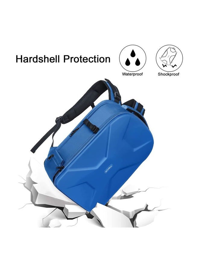 Mosiso Camera Backpack, DSLR/SLR/Mirrorless Photography Camera Bag 15-16 inch Waterproof Hardshell Case with Tripod Holder&Laptop Compartment Compatible with Canon/Nikon/Sony, Royal Blue - Image 4