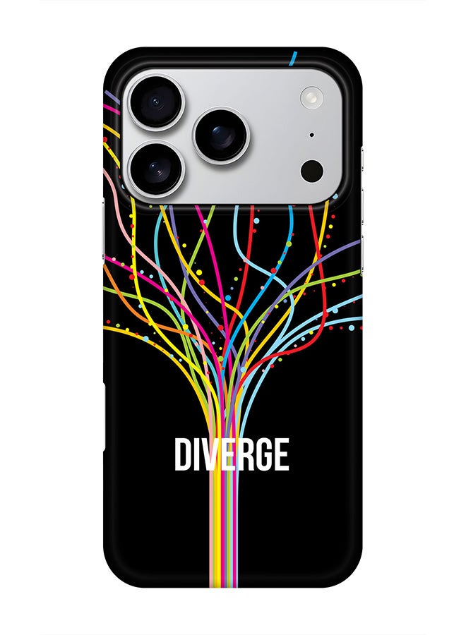 Stylizedd For iPhone 17 Pro,Case, [Compatible with MagSafe] Magnetic cover Slim fit Protection Matte, - Diverge (Black)