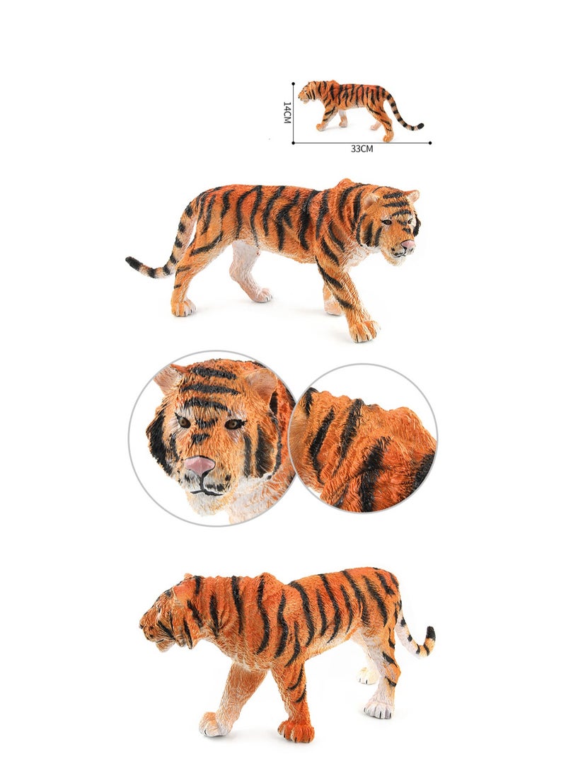 Generic - Wild Animal Simulation Model Desktop Ornaments Children's Toys (Yellow Tiger) - Image 1