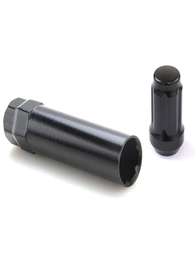 DCVAMOUS صواميل عجلات DCVAMOUS مقاس 12x1.25 متوافقة مع عجلات ما بعد البيع لسيارات إنفينيتي ونيسان وسوبارو وسوزوكي، صواميل سوداء بستة شقوق مقاس 12 مم × 1.25 بوصة، ارتفاع 1.38 بوصة، مقعد مخروطي مع مفتاح، طقم من 20 قطعة - Image 5