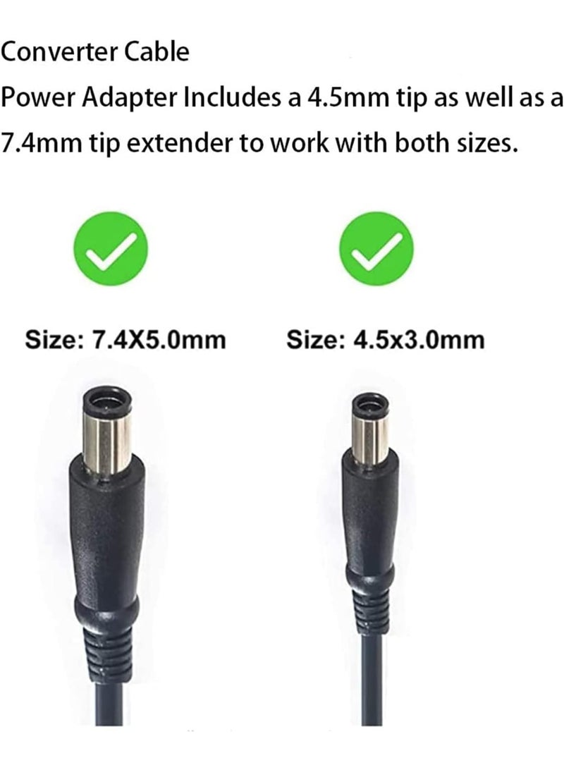 Terabyte Laptop Power Supply Charging Cable for Dell 19.5V 3.34A 65W Inspiron 11-3000 15-5000 13-5000 13-7000 14-3000 14-5000 15-3000 15-7000 17-5000 17-70 00 XPS 11 12 13 Latitude Vostro Series AC Adapter - Image 3