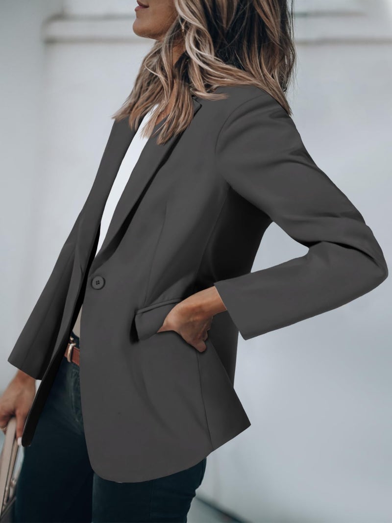 Cicy Bell Womens Casual Blazers Open Front Long Sleeve Work Office Suit Jackets Blazer - Image 3
