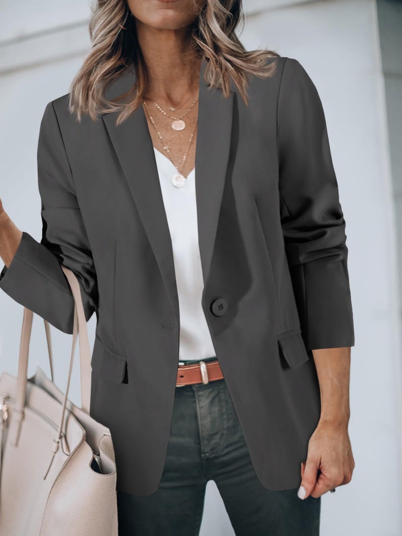 Cicy Bell Womens Casual Blazers Open Front Long Sleeve Work Office Suit Jackets Blazer - Image 4