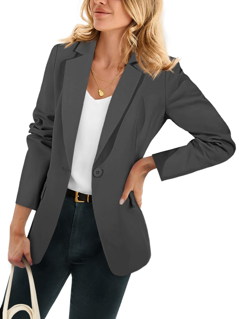Cicy Bell Womens Casual Blazers Open Front Long Sleeve Work Office Suit Jackets Blazer - Image 1