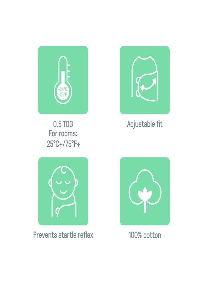 سوادل مي قماط SwaddleMe الأصلي من Ingenuity، مقاس صغير/متوسط، من عمر 0 إلى 3 أشهر، عبوة من قطعتين - مسارات الديناصورات - Image 3