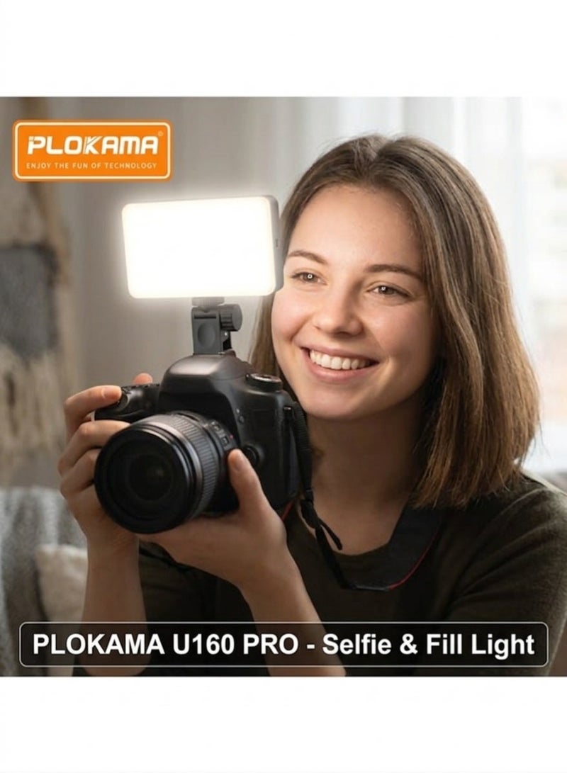 بلوكاما مصباح إضاءة LED RGB عالي الجودة من Plokama U160 Pro للتصوير الفوتوغرافي والفيديو الإبداعي - Image 3