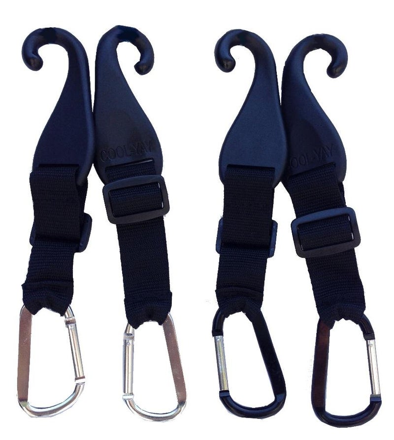 MAXOPS A Pair of Patented CJ Fence Hooks for Bat Bags, Tennis Bags, Water Bottles and Camping - Image 2