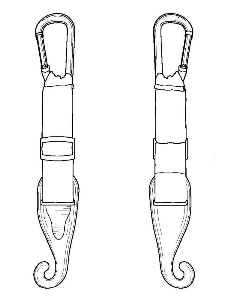 MAXOPS A Pair of Patented CJ Fence Hooks for Bat Bags, Tennis Bags, Water Bottles and Camping - Image 4