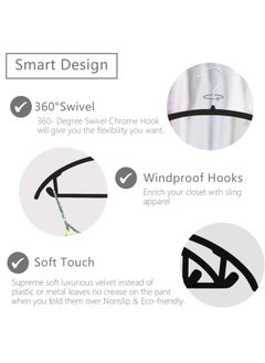 TYCOM Non Slip Velvet Hangers Suit Hangers (50 Pack) Ultra Thin Space Saving 360 Degree Swivel Hook Clothes Hangers Hold Up-to 10 Lbs for Coats Jackets Pants Dress Clothes Curved 50pcs Black  - Image 2