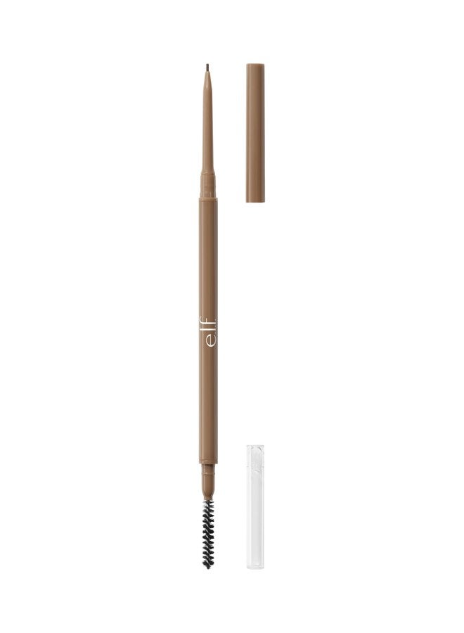 elf e.l.f. Micro-Fine Brow Pencil, Waterproof Brow Color & Spoolie For Shaping Brows & Creating A Feathered Natural-Looking Finish, Vegan & Cruelty-Free, Neutral Brown - Image 1