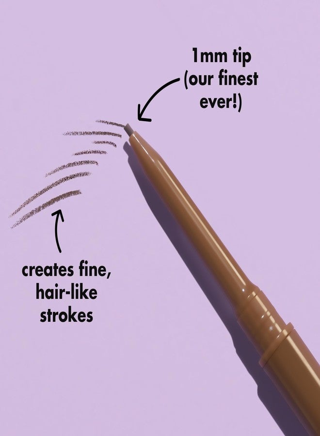 elf e.l.f. Micro-Fine Brow Pencil, Waterproof Brow Color & Spoolie For Shaping Brows & Creating A Feathered Natural-Looking Finish, Vegan & Cruelty-Free, Neutral Brown - Image 3