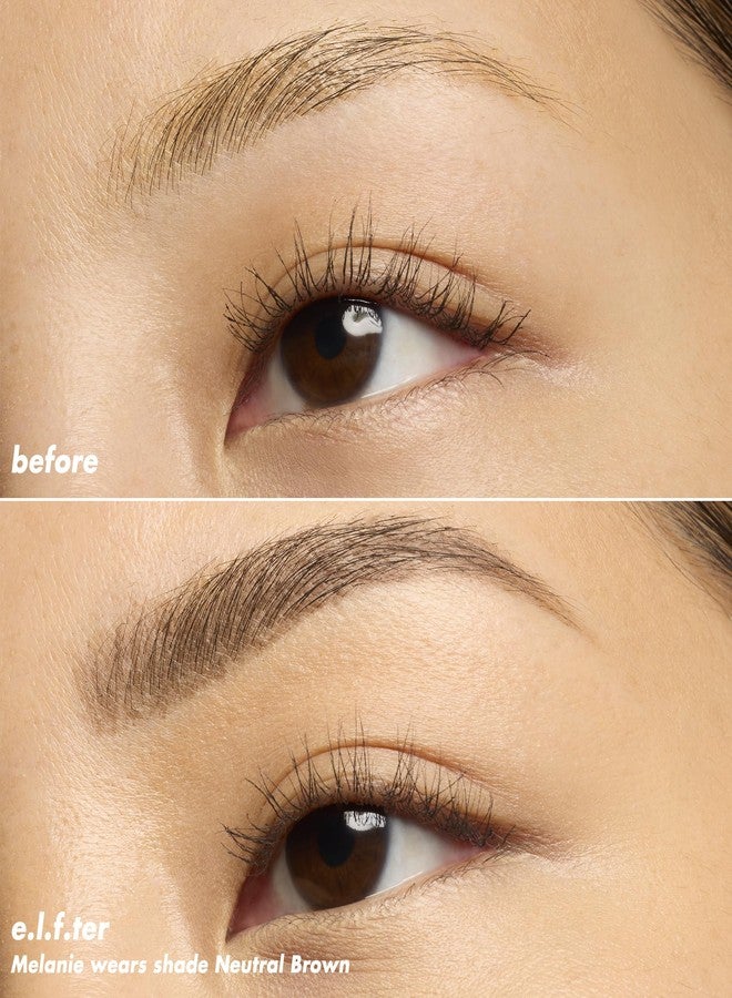 elf e.l.f. Micro-Fine Brow Pencil, Waterproof Brow Color & Spoolie For Shaping Brows & Creating A Feathered Natural-Looking Finish, Vegan & Cruelty-Free, Neutral Brown - Image 5