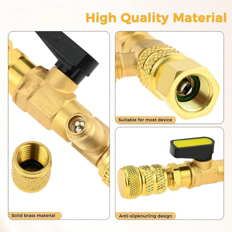 KOWVOWZ Valve Core Remover,R410A R22 AC Valve Core Remover,Dual Size 1/4"-5/16" Port Valve Core Removal Installer for Refrigeration Air Conditioning A/C Line Repair Tools - Image 2