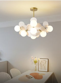 Chandelier-8 Lights-White Petals