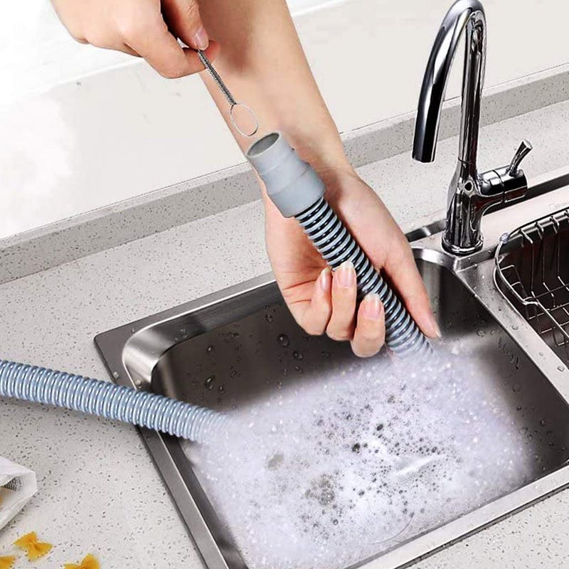 TIMFIRVS CPAP Tube Cleaning Brush-7 Feet Flexible + 7 Inches Handy Stainless Steel Wire Bristle Brush- Fits for Standard 22mm Diameter Tubing (Blue) - Image 5