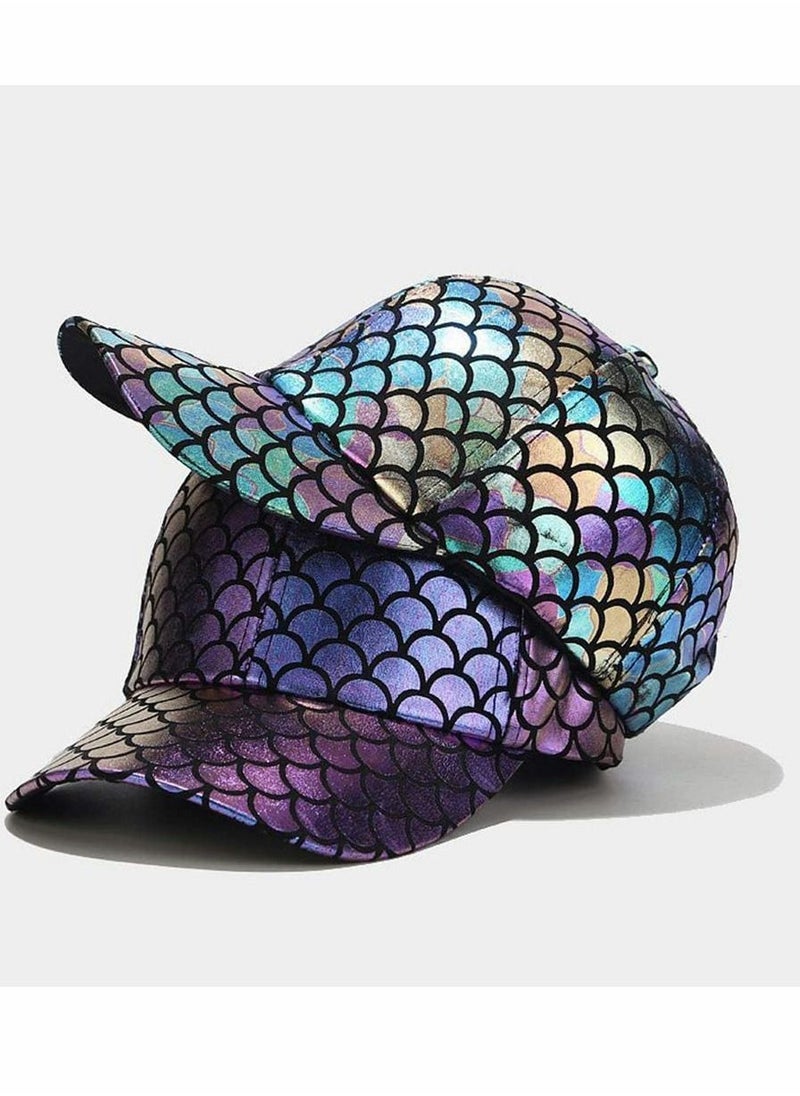 Excefore - Baseball Cap, Adjustable Fish Scales Sun Visor Hats - Image 1