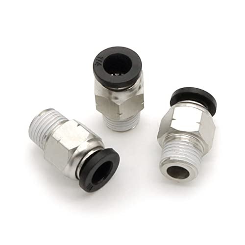 Hamineler 12 PCS Straight Push Release Connectors, Push to Connect Tube Fitting Tube Connect Fittings 1/8inch NPT Thread 1/4inch Tube OD - Image 5