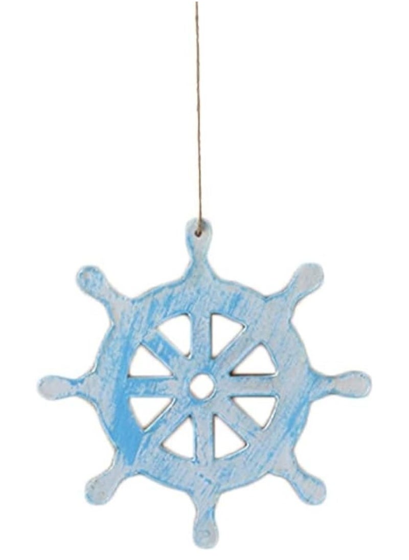 Generic Momentum Wood Ship Wheel Mini Summer Hanger 