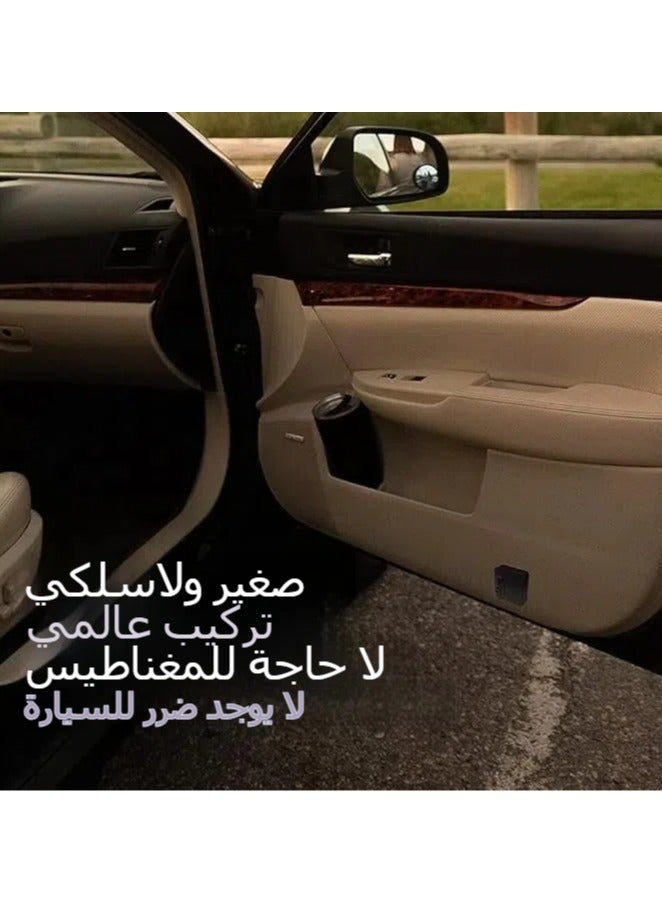 general Car Door Lights Logo Projector Set of 2 Wireless Car Door Logo Lights Projector Carbon Fibre Surface Battery Powered Courtesy Led Door Lights - Image 2