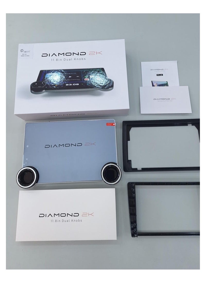 SHEZA STAR - 11.8 بوصة Diamond 2K Car Android يدعم شاشة Apple Carplay Android Auto Wireless مناسب لإطار Android 9 بوصة 10 بوصة، 2 جيجابايت رام، 64 جيجابايت روم، واجهة سريعة، تشغيل سريع، كاميرا AHD متضمنة - Image 1