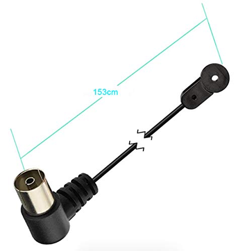 POBADY FM Radio Antenna Dipole Antenna 75 Ohm Black T Type Indoor Antenna Push-on TV/PAL Female Socket Connector Compatible with Stereo Receiver Home Amplifier Car Radio - Image 5