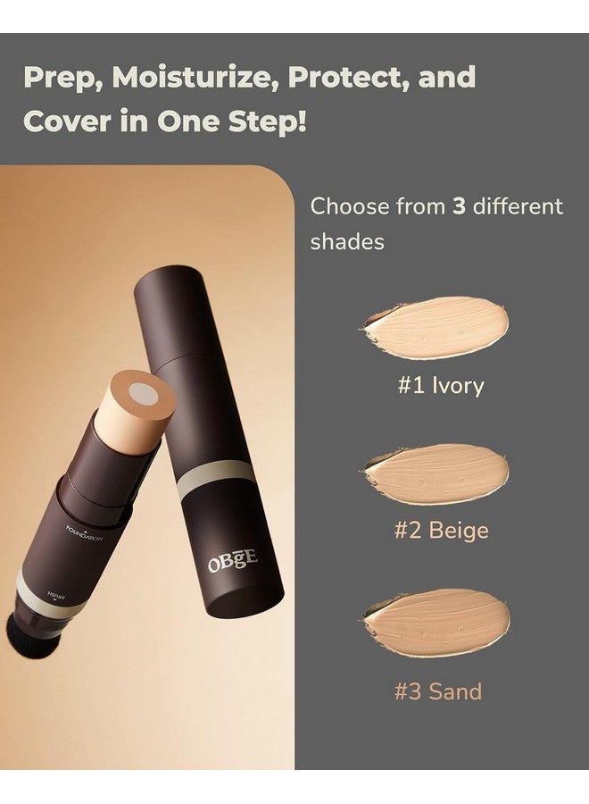 او بي جي اي كريم أساس OBgE Natural Cover رقم 23 (بيج، 0.5 أونصة) - كريم أساس لاصق مع فرشاة لتصحيح لون البشرة وتغطيتها بشكل مثالي. يدوم طويلًا للاستخدام اليومي. - Image 4