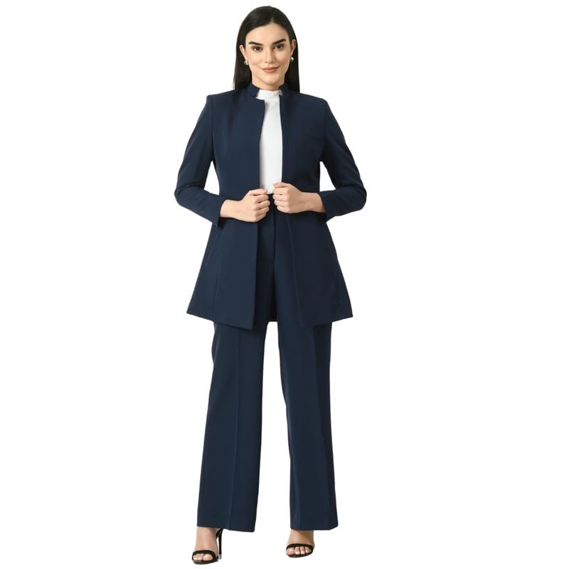 Exude طقم بليزر طويل وسروال بوت كوت للنساء - Image 1