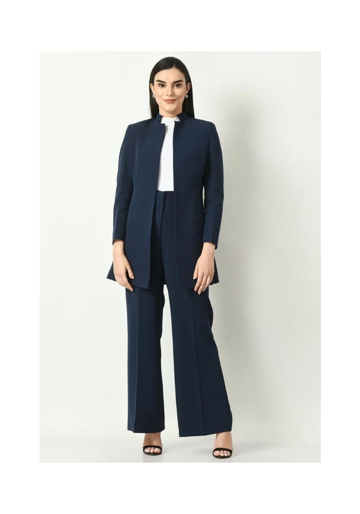 Exude طقم بليزر طويل وسروال بوت كوت للنساء - Image 3